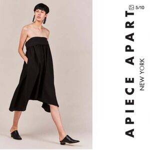 APIECE APART Cosmos Convertible Wrap Dress/Skirt in Black Size 8